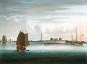 Eine Festung am Kantonfluss, 1. China-Krieg, um 1840