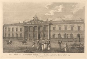 Vorderansicht des East India House in der Leadenhall Street von Unknown artist