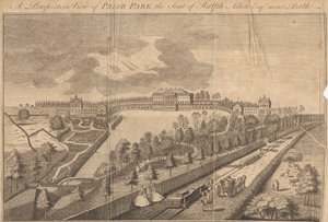 Eine perspektivische Ansicht von Prior Park, dem Sitz von Ralph Allen Esq. in der Nähe von Bath von Unknown artist
