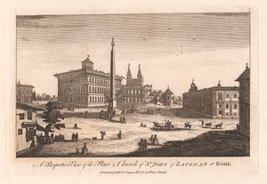 Eine perspektivische Ansicht des Platzes und der Kirche St. Johannes von Lateran in Rom von Unknown artist