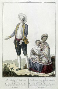 Ein Spanier und ein Indianer bringen einen Métis zur Welt