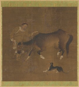 Ein Tartar, ein abgemagerter Pferd und ein Hund von Unknown artist