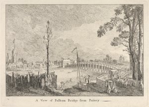 Ansicht der Fulham-Brücke von Putney von Unknown artist