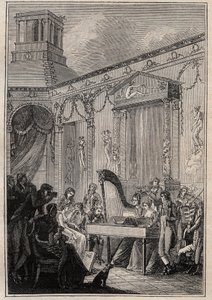 Ein Konzert von Pierre-Jean Garat (1762-1823), Musiker und Baritonsänger von Unknown artist
