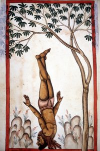 Ein Fakir aus dem Manuskript (ms.8300) „Geschichte der Mogul“ von Stefano Nivibus Cardeira. 18. Jahrhundert. Biblioteca Marciana, Venedig von Unknown artist