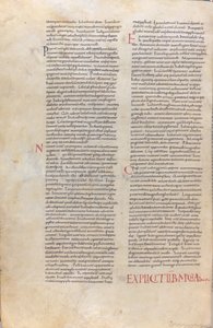 Eine Seite aus der Bibel des 11. Jahrhunderts