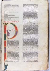 Eine Seite mit dem Incipit des Buches der Richter "Nach dem Tod Josuas...", 11. Jahrhundert