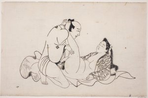 Ein Blatt aus einem Shunga-Album