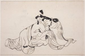 Ein Blatt aus einem Shunga-Album