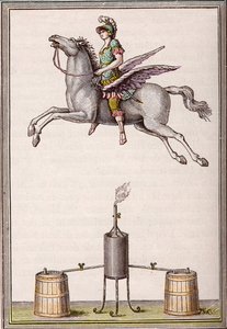 Aerostatische Figur, 6 Fuß 8 Zoll lang, 9 Fuß 6 Zoll hoch, hergestellt von den Enslen-Brüdern von Unknown artist