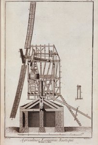 Landwirtschaftliche Wirtschaft: Windmühle - in „Encyclopédie“ von Diderot et d