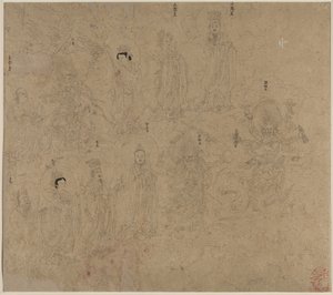 Album mit daoistischen und buddhistischen Themen: Prozession daoistischer Gottheiten: Blatt 21