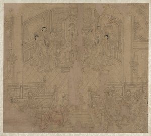 Album mit daoistischen und buddhistischen Themen: Prozession daoistischer Gottheiten: Blatt 2 von Unknown artist