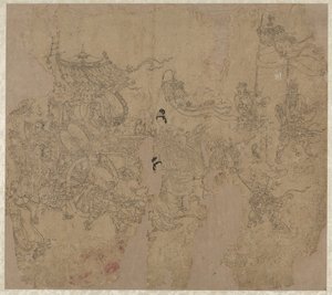 Album mit daoistischen und buddhistischen Themen: Prozession daoistischer Gottheiten: Blatt 3