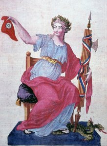 Allegorie der Republik und Freiheit mit der phrygischen Mütze von Unknown artist