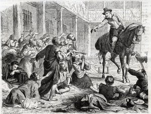Alphonse (Alfonso Gieronimo) von Ornano 1548-1610 während der Pest von Bordeaux 1604 - Gravur von 1860 von Unknown artist
