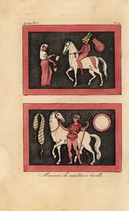 Antike griechische Methode, ein Pferd ohne Sattel zu reiten