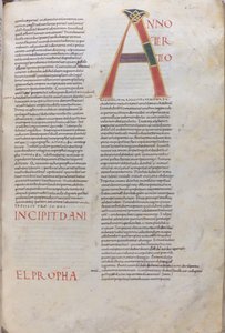 Anno tertio: Incipit Daniel Propha. Incipit del Libro del Profeta Daniele, XI secolo