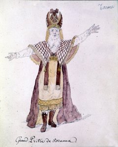 Antonio Salieri (1750 - 1825), eine Figur der Oper Tarare, die im Juni 1787 in Paris aufgeführt wurde