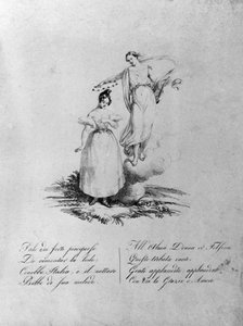 Apotheose von Maria Garcia genannt die Malibran, Sängerin. Gravur aus dem 19. Jahrhundert. Mailand von Unknown artist