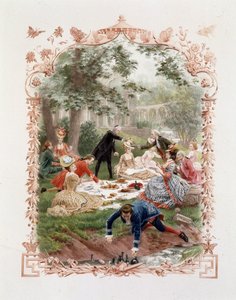 Aristokratenpicknick in den Gärten des Schlosses von Versailles von Unknown artist