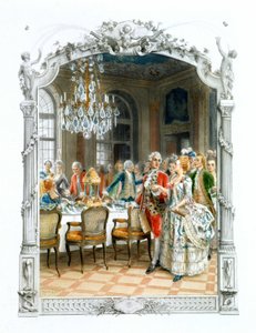 Aristokraten am Tisch im 17. Jahrhundert - in „Eine Frau von Qualität im vergangenen Jahrhundert“