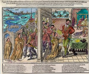 Ermordung des Königs von Frankreich Henri III (1551-1589) durch Jacques Clement (1567-1589) von Unknown artist