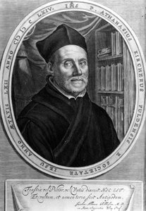 Athanasius Kircher (1601 - 1680), Jesuit, Orientalist und deutscher Gelehrter - Gravur 18. Jahrhundert