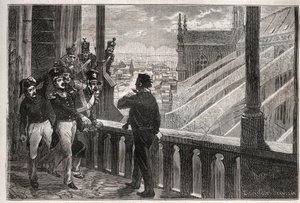 Attentate auf Louis-Philippe I - Die Verschwörung der Türme von Notre-Dame am 4. Januar von Unknown artist