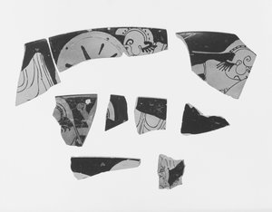 Attisches rotfiguriges Kylix-Fragment von Unknown artist