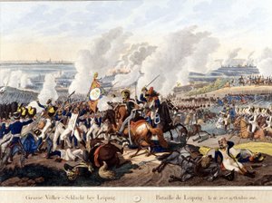 Schlacht von Leipzig (Völkerschlacht), 16.-19. Oktober 1813 von Unknown artist