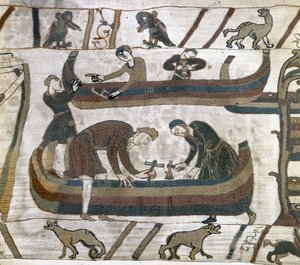 Bayeux-Stickerei, bekannt als Stickerei der Königin Mathilde