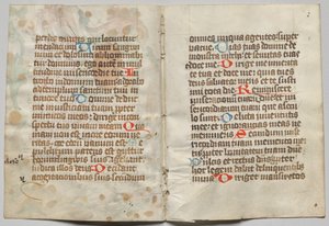 Bifolio aus einem Stundenbuch: Text (verso) von Unknown artist
