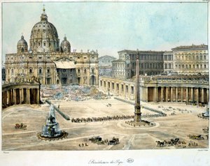 Segen des Papstes von St. Peter in Rom, ca. 1820 von Unknown artist