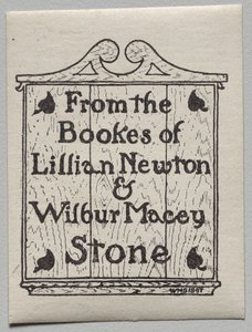 Exlibris: Lillian Newton und Wilbur Macey Stone von Unknown artist