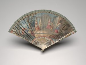 Brisé-Fächer mit einer Szene der Comédie-Italienne, ca. 1700-25 von Unknown artist