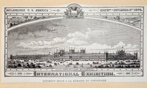 Gebäude errichtet zum Gedenken an das Jahrhundert (1776-1876) bei der Internationalen Ausstellung in Philadelphia von Unknown artist