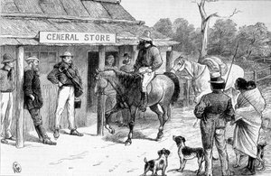 Bush-Shop in Australien, um 1880. von Unknown artist