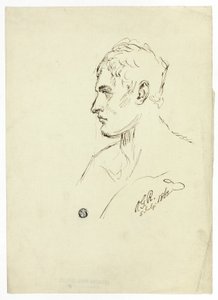 Büste eines jungen Mannes im Profil von Unknown artist