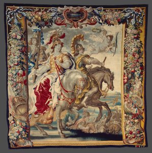 Cäsar und Kleopatra genießen sich, aus Die Geschichte von Cäsar und Kleopatra von Unknown artist