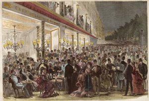 Café auf den Grands Boulevards an einem Sommerabend 1869 - Paris - Café auf den Grands Boulevards an einem Sommerabend - 1869
