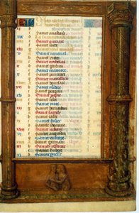 Kalender und Zeichen der Zwillinge - Miniatur, Mittelalter (ref. 135, 003r): Genehmigung der Stadtbibliothek von Toulouse anfordern (tel: 05 62 27 66 66) von Unknown artist