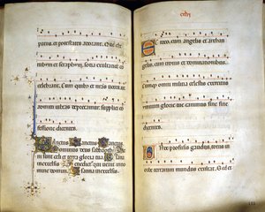Kanon „SANCTUS“ des Missale von Visconti von Unknown artist