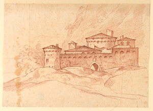 Schloss in den Bergen von Unknown artist