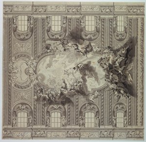 Decke der Kirche des Gesù, Rom, Italien von Unknown artist