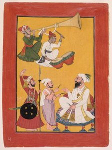 Feiern der Geburt Krishnas, aus einem Bhagavata Purana