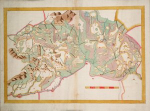 Karte von Leix und Offaly, Irland, c.1590 von Unknown artist