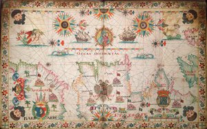 Karte des nordöstlichen Atlantiks, von Irland bis Kap Verde, c.1600