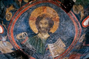 Christus Pantokrator - Anonym - 13. Jahrhundert - Fresko - Boyana Kirche, Sofia, Bulgarien von Unknown artist