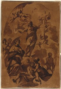 Der triumphierende Christus erscheint einem Fürbitterheiligen